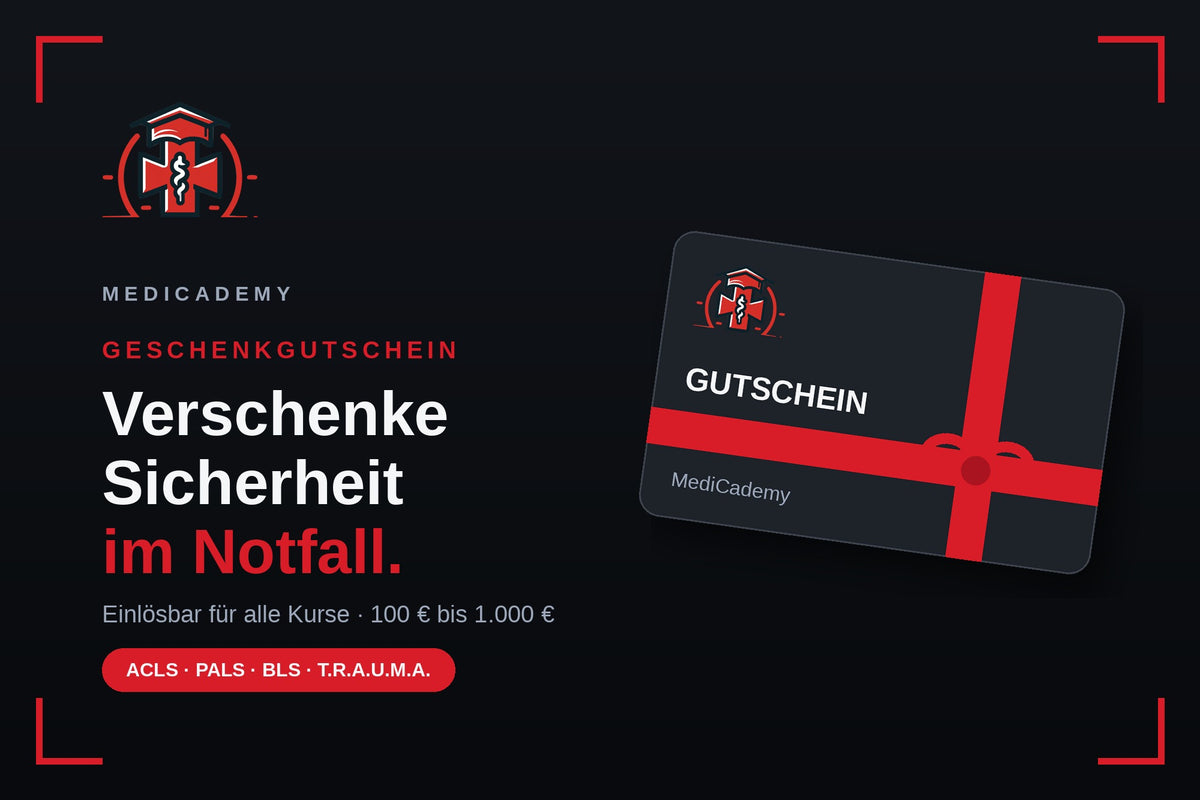 MediCademy Geschenkgutschein – einlösbar für alle Kurse, 100 € bis 1.000 €
