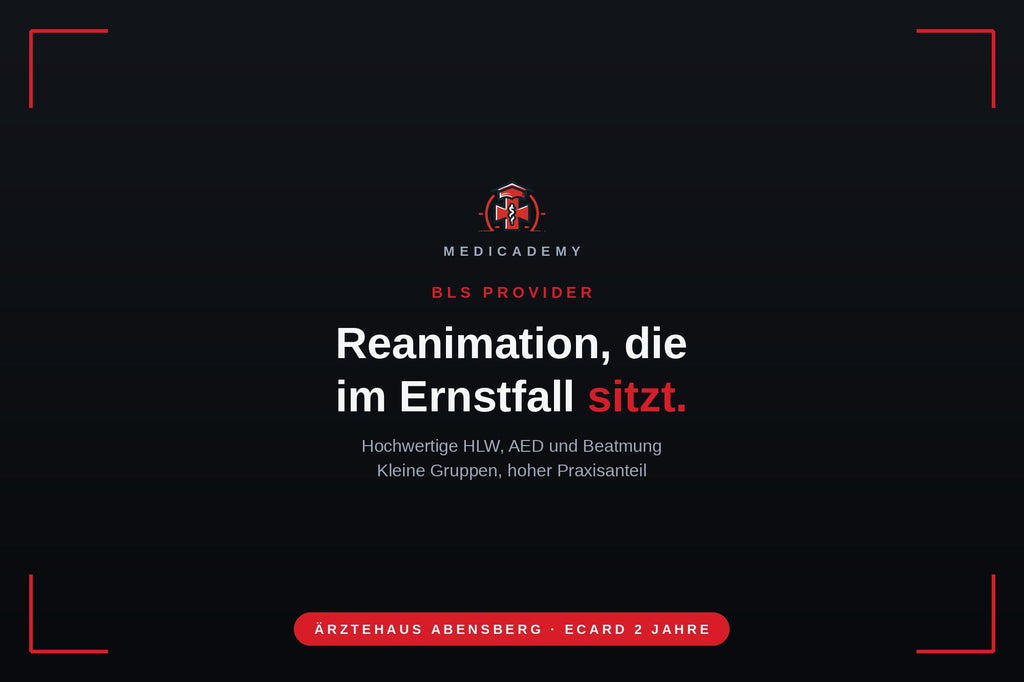 BLS Provider Kurs bei MediCademy – hochwertige Reanimation, AED und Beatmung, Ärztehaus Abensberg